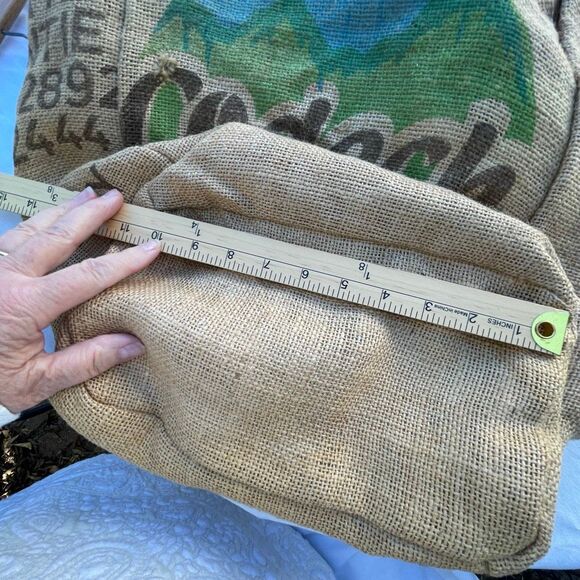 Codech up-cycled tote bag burlap lined coffee sack. - Picture 5 of 8